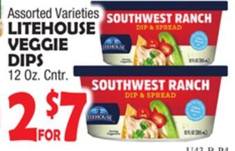 Bravo Supermarkets Litehouse veggie dips offer