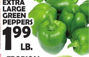 Bravo Supermarkets Extra large green peppers offer