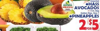 Bravo Supermarkets Hass avocados, pineapples offer