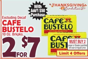 Bravo Supermarkets Cafe bustelo offer