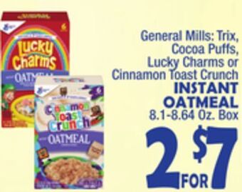 Bravo Supermarkets General mills instant oatmeal offer