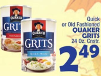 Bravo Supermarkets Quaker grits offer