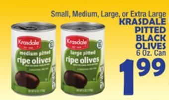 Bravo Supermarkets Krasdale pitted black olives offer
