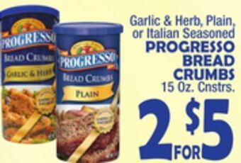 Bravo Supermarkets Progresso bread crumbs offer