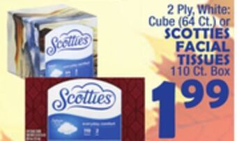 Bravo Supermarkets Scotties facial tissues 110 ct. box offer
