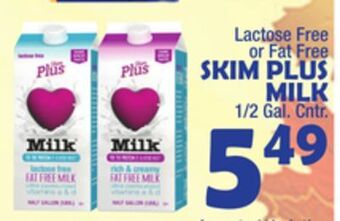 Bravo Supermarkets Skim plus milk offer