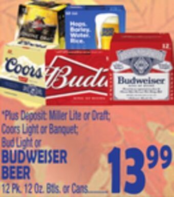 Bravo Supermarkets Budweiser beer offer