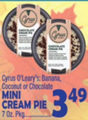 Bravo Supermarkets Mini cream pie offer