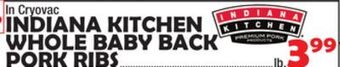 Bravo Supermarkets Indiana kitchen whole baby back pork ribs offer