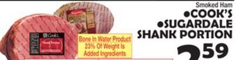 Bravo Supermarkets Cook's, sugardale shank portion offer