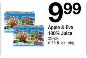 ACME Apple & Eve 100% Juice offer