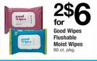 ACME Good Wipes Flushable Moist Wipes offer