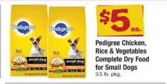 ACME Pedigree Chicken, Rice & Vegetables Complete Dry Food For Small Dogs offer