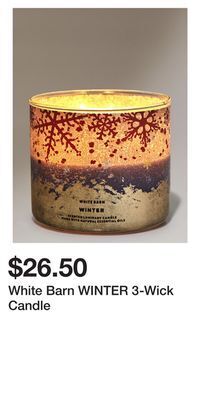 Bath & Body Works White barn winter 3-wick candle offer