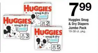 ACME Huggies Snug & Dry Diapers Jumbo Pack offer