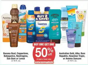 ACME Banana Boat, Coppertone, Babyganics, Neutrogena, Sun Bum Or Loreal, Australian Gold, Alba, Bare Republic, Hawaiian Tropic Or offer