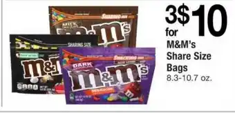 ACME M&m's Share Size Bags offer