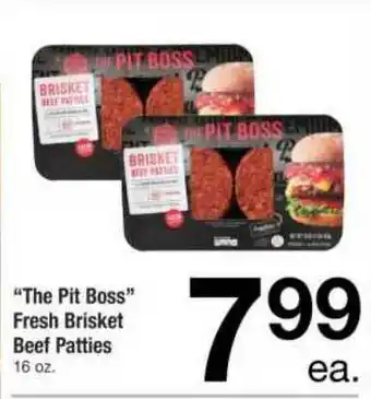 ACME &quot;the Pit Boss&quot; Fresh Brisket Beef Patties Offer at ACME offer
