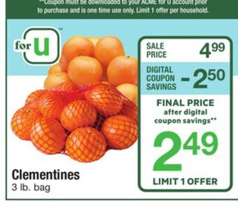 ACME Clementines offer