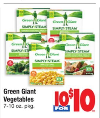 ACME Green giant vegetables offer