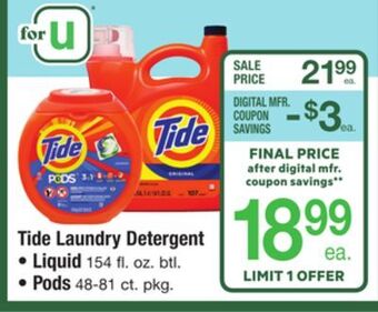 ACME Tide laundry detergent offer