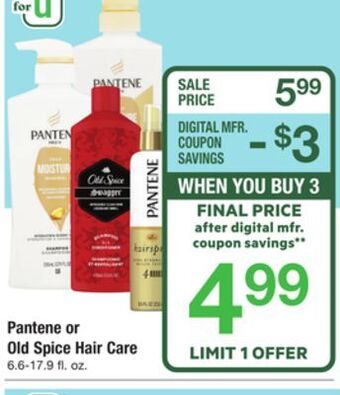ACME Pantene or old spice hair care offer