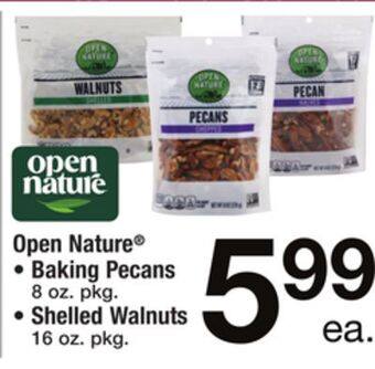 ACME Open nature® baking pecans 8 oz. pkg., shelled walnuts 16 oz. pkg. offer