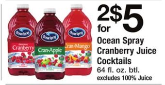 ACME Ocean spray cranberry juice cocktails offer