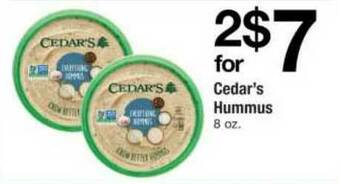 ACME Cedar's Hummus offer