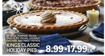 Kings Food Markets Kings classic holiday pies offer