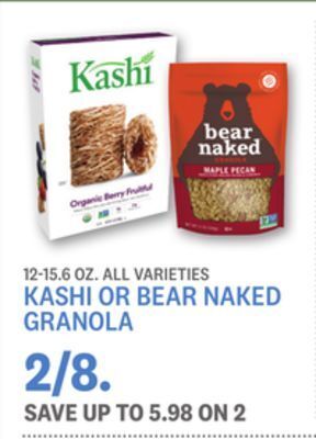 Kings Food Markets Kashi or bear naked granola offer