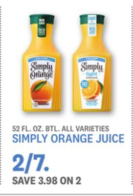 Kings Food Markets Simply orange juice offer