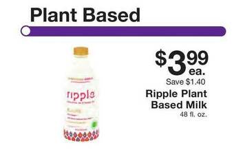 Fairway Store Market Ripple Plant Based Milk offer