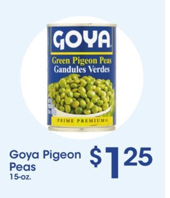 Price Rite Goya pigeon peas offer