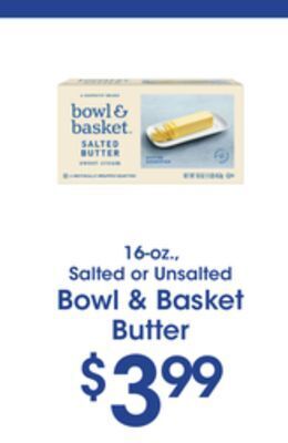 Price Rite Bowl & basket butter offer