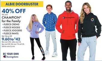 Boscov's Champion® for the family offer
