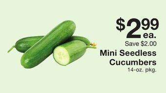 Fairway Store Market Mini seedless cucumbers offer