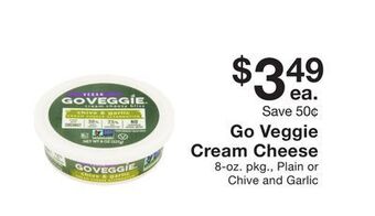 Fairway Store Market Go veggie cream cheese offer