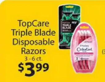 Topcare Triple Blade Disposable Razors