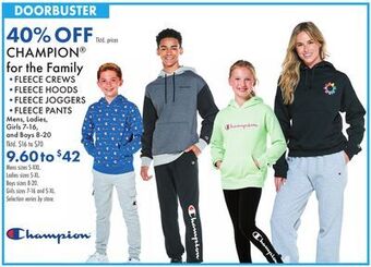 Boscov's Champion® for the family offer