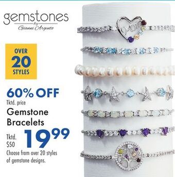 Boscov's Gemstone bracelets offer