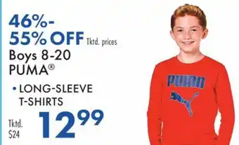 Boscov's Boys 8-20 puma® • longsleeve tshirts offer