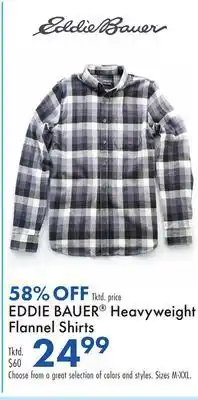 Boscov's Eddie bauer® heavyweight flannel shirts offer