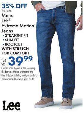 Boscov's Mens lee® extreme motion jeans offer