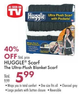 Boscov's Huggle® scarf the ultra-plush blanket scarf offer