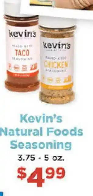 Family Fresh Market Kevin's Natural Foods Seasoning offer