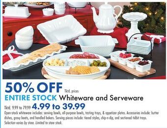 Boscov's Whiteware and serveware offer