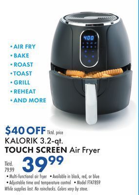 Boscov's Kalorik 3.2-qt. touch screen air fryer offer