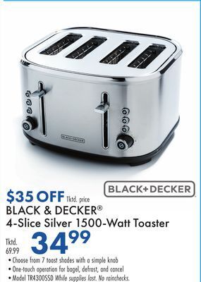 Boscov's Black & decker® 4-slice silver 1500-watt toaster offer