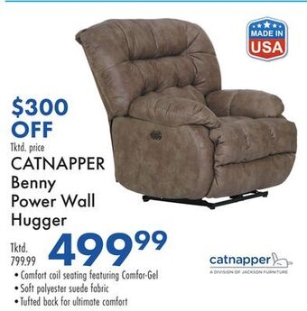 Boscov's Catnapper benny power wall hugger offer